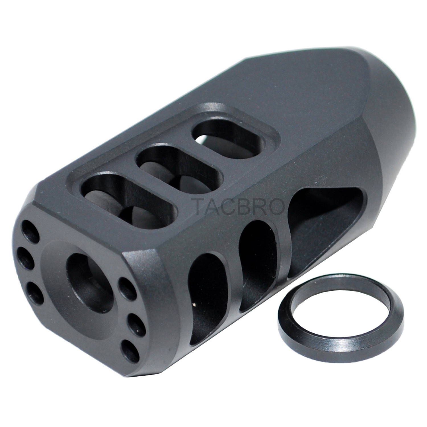 5/8x24 Thread Tanker Style Muzzle Brake for 308 .308 .338 7.62 With Washer 