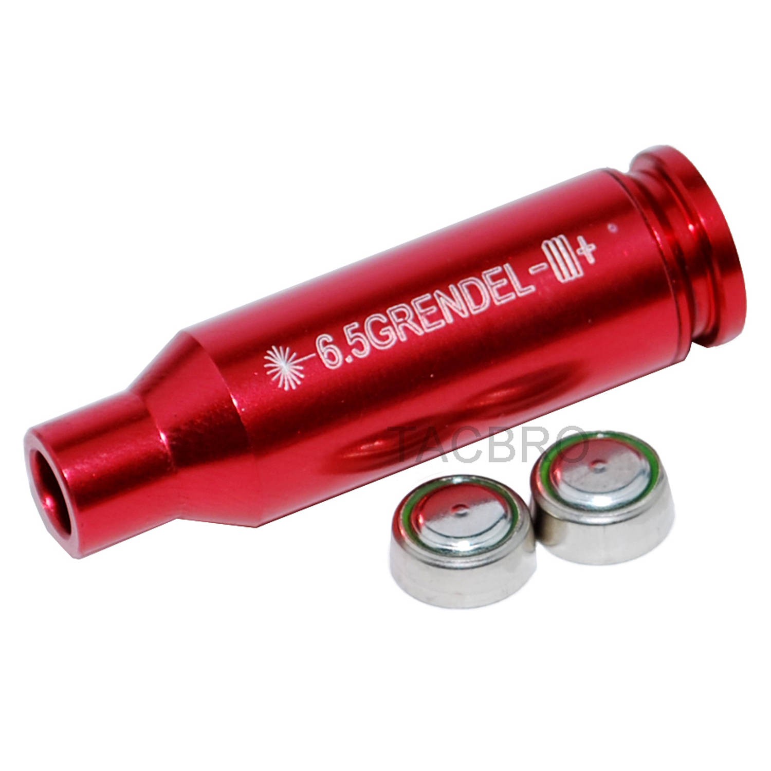 Aluminum Red Anodized Finish 6.5 Grendel Laser Bore Sighter 