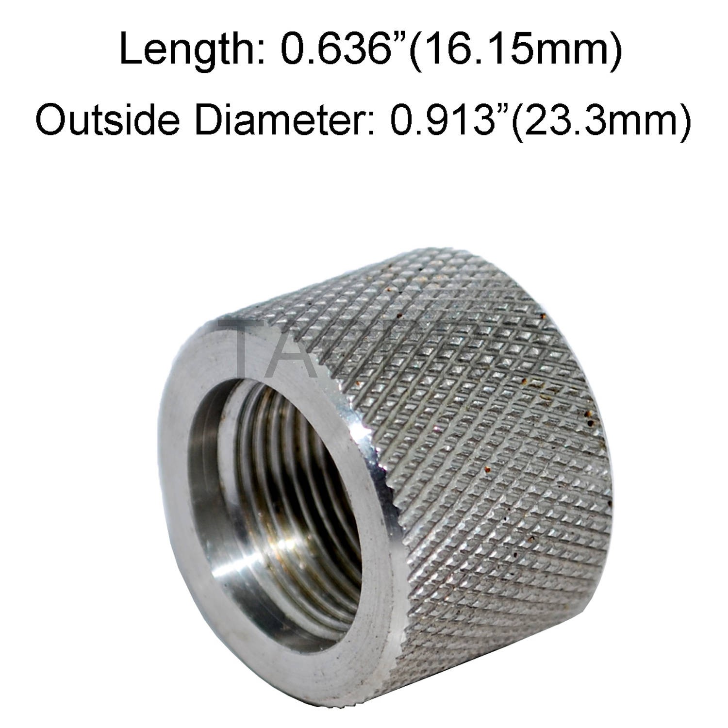 308 Stainless Steel Thread Protector,5/8x24 Pitch Thread,.936 With Crush Washe, 