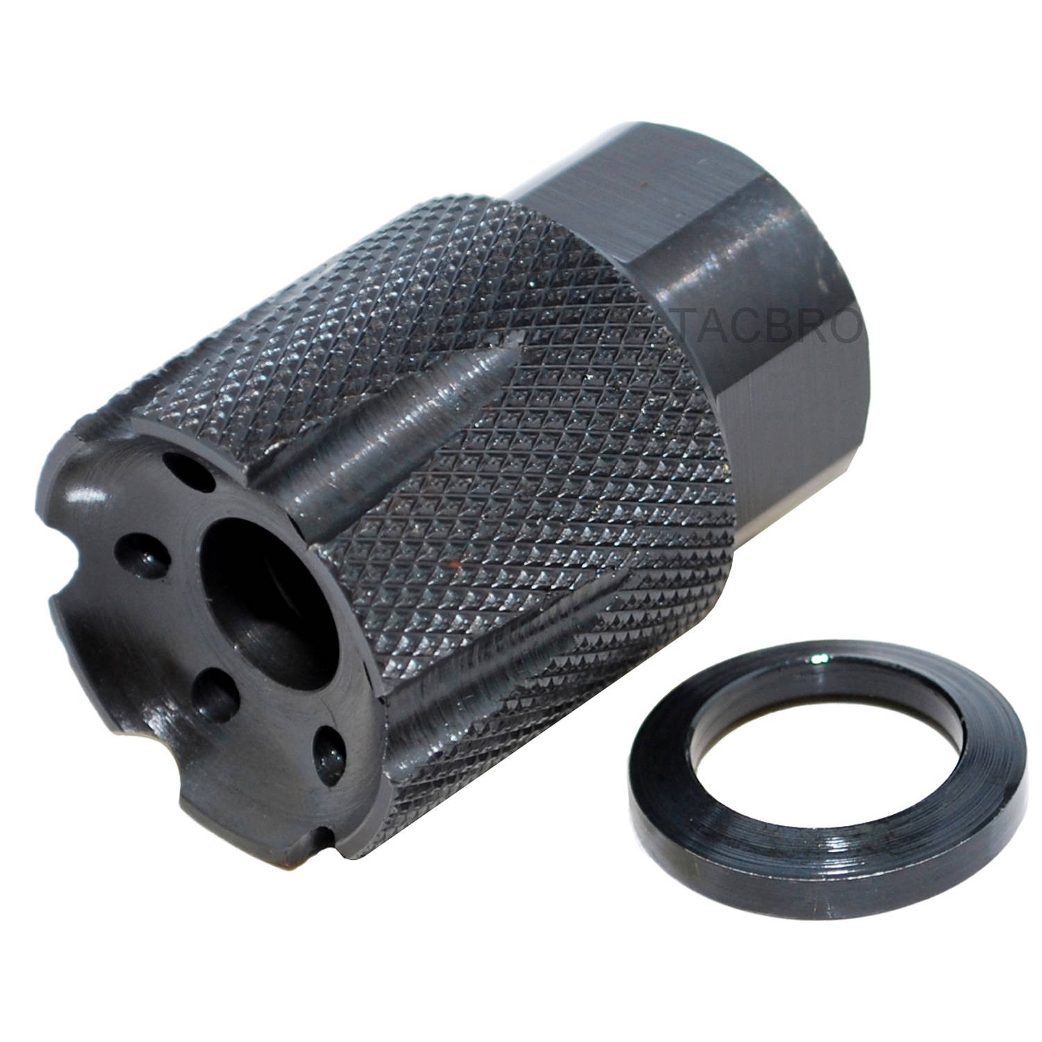 Muzzle Brake 1/2x28 TPI Low Concussion Compensator for .223/5.56 With Washer+Nut 