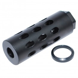 Black Anodized Aluminum 5/8"x24 Muzzle Brake Compensator for 308/6.5Creedmoor