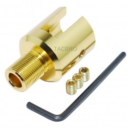 Gold Anodized Aluminum Ruger 1022 Adapter 1/2"x28 Thread Pitch