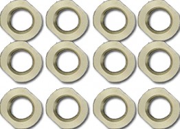 1/2x28 Stainless Steel Thread Crush Washer Replacement Jam Nut 12 Packs