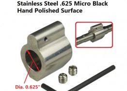 .625" Low Profile Stainless Steel Gas Block