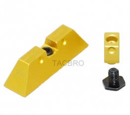 Gold Anodized Aluminum Front & Rear Sights For Glock 17 19 22 23 24 26 27 31 34 35