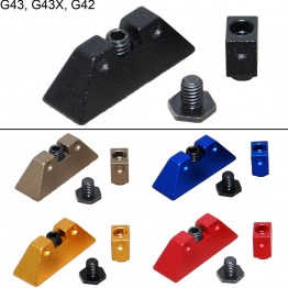 Anodized Aluminum Front & Rear Sight For G43 G43X G42 Color Variation