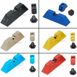 Color Anodized Aluminum Front & Rear Sights For Glock 17 19 22 23 24 26 27 31 34 35
