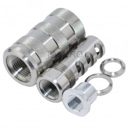 Ruger PC 9MM Muzzle Brake 1/2x28 & 13/16x16 Sound Forwarder(Stainless Steel Version)