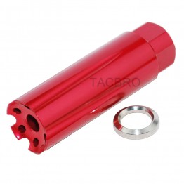 3" Linear Comp 1/2x28 Muzzle Brake Red Anodized Aluminum For 223 .223 .22LR