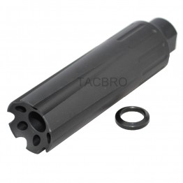 4.5" Linear Comp 1/2x36 Muzzle Brake Anodized Aluminum For 9MM