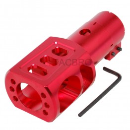 Mossberg 500 12GA Clamp on Muzzle Brake Recoil Reduce - Red