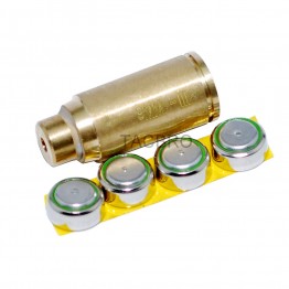 9mm CAL Red Laser Bore Sight Cartridge Brass Bullet Shape Boresighter + Battery