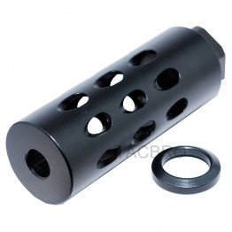 .223 Black Anodized Aluminum Muzzle Brake 1/2"x28 Thread Pitch for 223