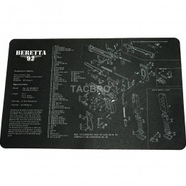 Bereta 92 - non-slip Workbench Cleaning Mat with Parts List - 11" x 17"