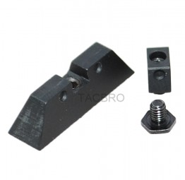 Black Anodized Aluminum Front & Rear Sights For Glock 17 19 22 23 24 26 27 31 34 35