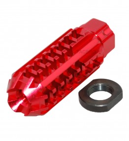 1/2x28 TPI Red Aluminum Skeleton Muzzle Brake Compensator for Ruger 10/22 .22