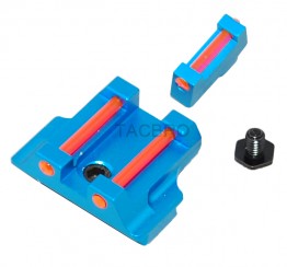 Glock Red Fiber Optic Front and Rear Sight For G17 G19 G22 G23 G24 G26 G27 G31 G34 G35 Blue