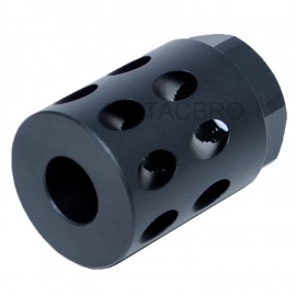 Black Anodized Aluminum 1/2x28 TPI Muzzle Brake Compensator For 9mm Glock