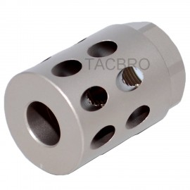 Tan Anodized Aluminum 1/2x28 TPI Muzzle Brake Compensator For 9mm Glock
